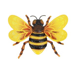 Håndlaget metall Bee Wall Art for hjem og hage dekorasjon Utendørs statuer tilbehør Skulpturer Animal