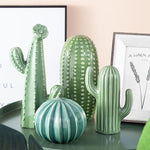 Simulazione di ceramica nordica Cactus Modello in miniatura Decorazioni per la casa Soggiorno Decorazione dell'armadio del vino Ornamento Artigianato Ornamento