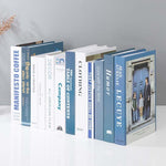 INS modeliavimo knygos modelio namų dekoravimo priedai Paprastumas Mėlyna padirbtų knygų dekoravimo įranga Baldai darbo kabineto knygų spintelių dekoravimui