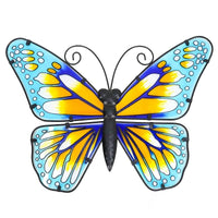 Handmade 2pcs Colourful Butterfly of Wall Decoration for Home and Garden Outdoor Decor Statues Miniatures Sculptures Animal
