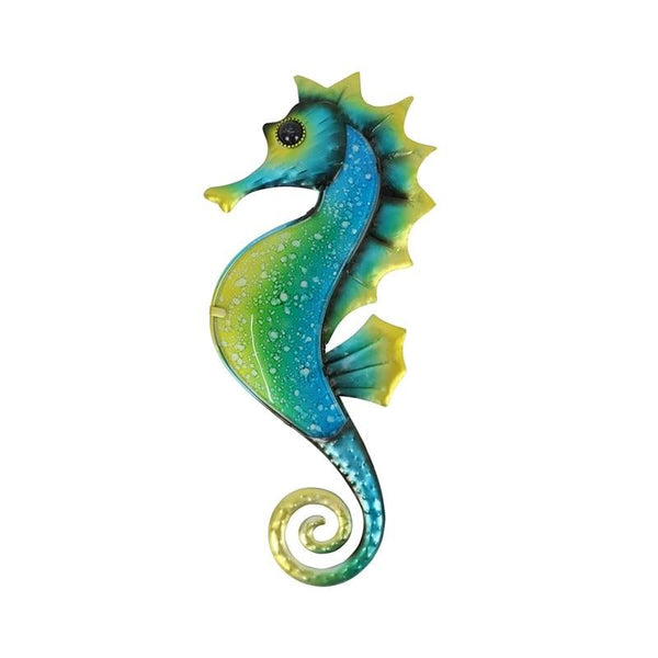 Handmade Garden Metal Seahorse for Wall Decoration Outdoor Animales Jardin Miniature Statues and Sculptures