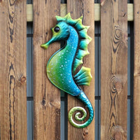 Handmade Garden Metal Seahorse for Wall Decoration Outdoor Animales Jardin Miniature Statues and Sculptures