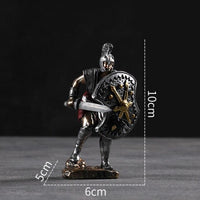 Håndlaget Vintage Hjemmeinnredning Sparta Statuer Armor Model Miniaturer Spartacus Warrior Figurines Stue Desk Desk