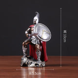 Ihe ndozi ụlọ nke Vintage ejiri aka mee Sparta Statues Armor Model Miniatures Spartacus Warrior Figurines Ihe ndozi oche ime ụlọ obibi