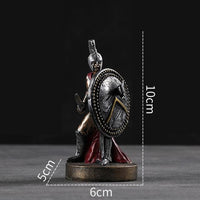 Ihe ndozi ụlọ nke Vintage ejiri aka mee Sparta Statues Armor Model Miniatures Spartacus Warrior Figurines Ihe ndozi oche ime ụlọ obibi