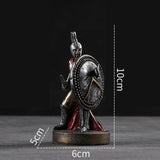 Χειροποίητο εκλεκτής ποιότητας σπιτικό ντεκόρ Sparta Statues Armor Model Miniature Spartacus Warrior Figurines Σαλόνι Επιτραπέζια Διακόσμηση