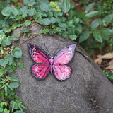 Handmade Red Metal Butterfly Wall Art do dekoracji domu i ogrodu Miniaturas Animal Outdoor Statues and Sculpture for Yard