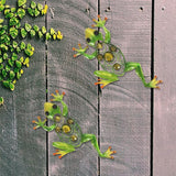 عمل فني جداري مصنوع يدويًا على شكل ضفدع للمنزل والحديقة لتماثيل المنحوتات والمنمنمات في الهواء الطلق مجموعة من 2