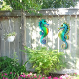 Käsintehty metallinen merihevonen -seinätaide puutarhan koristeluun Ulkouima -patsaat Miniatyyri- ja veistoseläinsarja 2