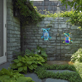 Χειροποίητη μεταλλική κουκουβάγια Home Art για διακόσμηση κήπου Εξωτερικά αγάλματα Αξεσουάρ Γλυπτά και Μινιατούρες Animales Jardin Σετ 2