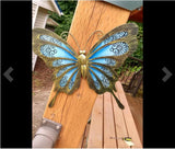 Handmade Garden Butterfly of Wall Artwork for Home and Outdoor Decorations Statues Miniatures Sculptures
