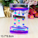 Acrylic Hourglass Timer Home Decoration Toy Two-color Oil Drop Ladder Liquid Water Drop Creative Ornaments Figurines Desk Decor