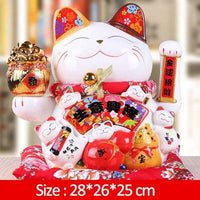Kreativní keramické figurky šťastné kočky Feng Shui dekorace Ornament Domácí dekorace Doplňky Obchod Příjem Stolní dekorace Řemesla