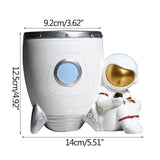 Ev Dekorasyon Minyatür Modeli Yaratıcı Dekor Süsleme Kalemlik Uzay Erkek Figürleri Reçine Astronot Konteyner Doğum Günü Hediyeleri