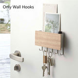 Key Hanger Decorative Simple Small Wall Hook Space Saving Easy Install Home Vintage Wooden Door Back Storage Rack