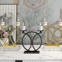 Ručně vyráběná kreativní dekorace Svícen kulatý kovový stojan na svíčky Domácí dekorace Frunishings Svatební dekorace Svícen ozdoby