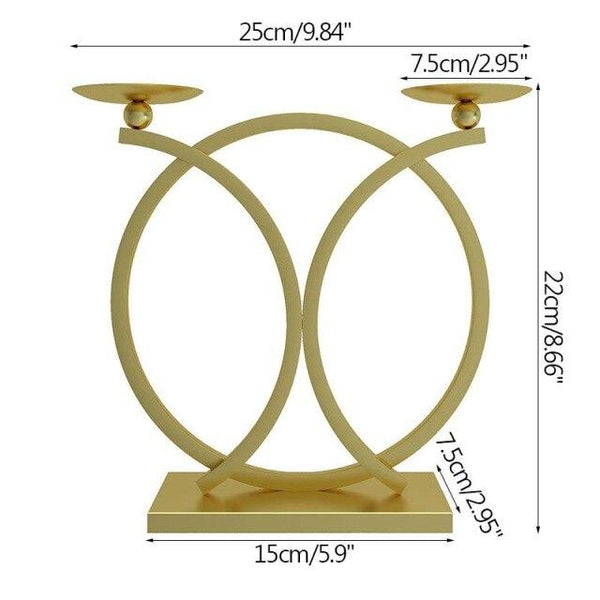 Handmade Creative Decoration Candlestick Round Metal Candle Stand Home Decoration Frunishings Wedding Decoration Candle Holder Ornaments