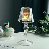 ხელნაკეთი Nordic Nostalgic მინის სანთლის მფლობელი საყოფაცხოვრებო საქონელი სანთლის ორნამენტი მისაღები ოთახი ჩვენების ავეჯი საქორწილო დეკორაციები
