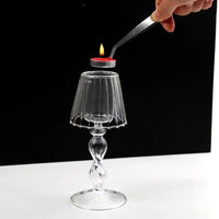 Rankų darbo šiaurietiškas nostalgiškas stiklo žvakidės namų reikmenys žvakidės ornamentas Svetainės ekrano baldai Vestuvių dekorai