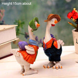Decoración del hogar creativo pollo familia adorno resina muñeca artesanía adorno animal estatuilla regalo de cumpleaños accesorios de decoración del hogar