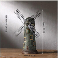 Vintage Resin Windmill Ornaments Home Decoration Accessories Dutch Windmills Photograph Props Living Room TV Cabinet Decorations