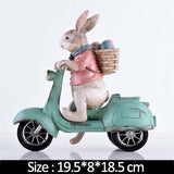 Creative Rabbit Rides Мотоцикл Пилоттук Учактар ​​Miniature Модели Үй Жасалгалоо Аксессуарлар Малыш Оюнчуктар Балдар Төшөктө Жасалгалуу Кол өнөрчүлүк