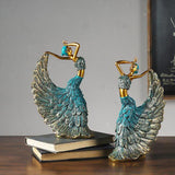 زیور آلات رزین دخترانه رقص طاووس کلاسیک دست ساز