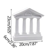 اليونانية القديمة بناء معبد نموذج العمود الروماني ديكور المنزل زخرفة الأوروبية الجص النحت مكتب الديكور التماثيل