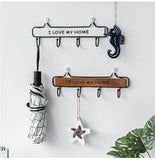 Home Supplies Simplicity Storage Hook Nordic Wrought Iron Hanger Cloth Stand Key Holder Wall Decoration Storage Shelf Ornament