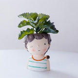 Garden Fairy Decoration Flowerpots Nordic Resin Plants Holder With Succulent Planter Home Decoration Crafts Young Statue Gifts