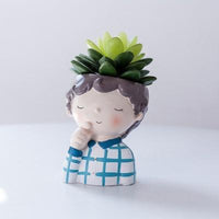 Garden Fairy Decoration Flowerpots Nordic Resin Plants Holder With Succulent Planter Home Decoration Crafts Young Statue Gifts