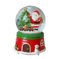 Rankų darbo kraštovaizdžio krištolo rutulio modelio kalėdinės muzikos dėžutė „Sweet Home Base“ statulėlės dervos krištolo rutulio modelio amatai vaikams