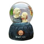 Mignon bébé chien modèle Miniature boule de cristal pour la décoration de la maison ornements Figurines en résine artisanat cadeaux d'anniversaire pour les étudiants