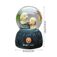 لطيف طفل الكلب نموذج مصغر كريستال الكرة للديكور المنزل الحلي الراتنج التماثيل الحرف هدايا عيد ميلاد للطلاب