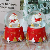 Handgemachte Weihnachtsmann Kristallkugel Dekoration Jahr Geschenke Weihnachtsfigur Spieluhr Nachttisch Dekor Ornament Licht Dekoration