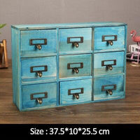 Vintage Wood Box Container Sundries Storage Collecting Tools Home Decoration Furnishing Retro Antique Boxs Decoration Crafts