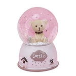 Bola de cristal de oso lindo hecho a mano para decoración del hogar figuritas caja de música de resina modelo en miniatura regalos de cumpleaños accesorios de escaparate de mercado