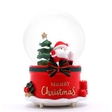 کریسمس دست ساز تزئین کریستال توپ با نور رنگی بابا نوئل درخت کریسمس مجسمه موسیقی جعبه هدیه تزئین اتاق کاردستی