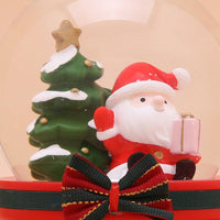 Käsitsi valmistatud jõulukaunistus Kristallpall värvilise valgusega Jõuluvana jõulukuuse kujukeste muusikakarp Kingitused ruumi kaunistamiseks