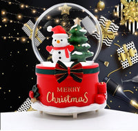 रंगीन प्रकाश सांता क्लॉस क्रिसमस ट्री मूर्तियों संगीत बॉक्स उपहार कक्ष सजावट शिल्प के साथ हस्तनिर्मित क्रिसमस सजावट क्रिस्टल बॉल