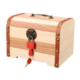 Caja de madera moderna, caja de alcancía para dinero, caja de almacenamiento creativa, adornos de cofre del tesoro antiguo, regalo de decoración del hogar Vintage para el hogar