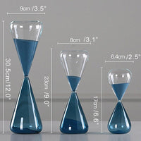 Creative Half Transparent Half Blue Sand Hourglass Ornaments Simple Sand Glass Crafts Home Porch Timer Decoration Birthday Gifts