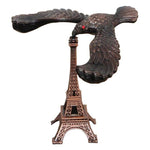 Vintage metall Paris handduk Buliding med balansuggla hem skrivbord dekoration retro djur leksak memo gåvor tillbehör för kvinnor män