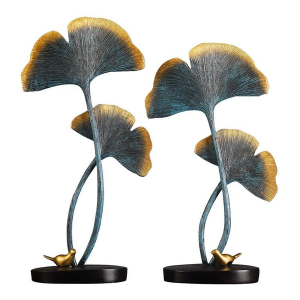 Biomimetic Resin Ginkgo Leaf Home Decoration Accessories Porch el Decoration Ornaments Photography Props Wedding Gifts
