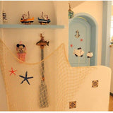 Řetězce na zeď ve Středozemním moři Závěsná rybářská síť Figurky pro domácí dekoraci Předmět Příslušenství pro restaurační dekorace