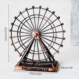 European Creative Metal Ferris Wheel Household Desktop Decoration Miniature Sculpture Metal Crafts Iron Art Retro D