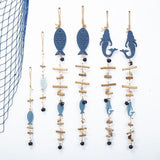 Håndlavet String Bell Vedhæng Hjem Dekoration Figurer Væghængende Håndværk Lucky Fish Håndværk Miniatyr Model Trægaver