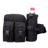 Outdoor Military Tactical Shoulder Bag Waterproof Oxford Molle Camping Hiking Pouch Kettle Black /