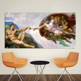 Canvas Art Pictura clasică în ulei Michelangelo Creație de Adam Wall Pictures