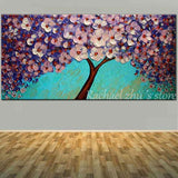 Large Size Hand Painted Abstract Art Wild Flower Landscape Oil Painting On Canvas (Hand Painted!)